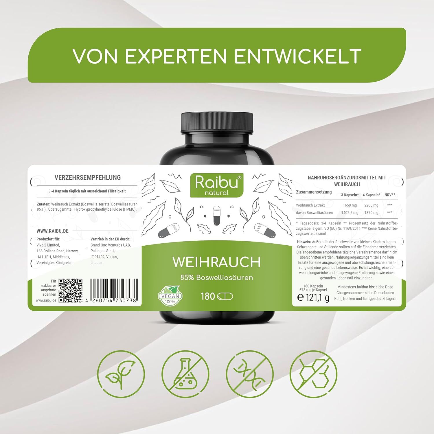 RAIBU Weihrauch Kapseln Hochdosiert
