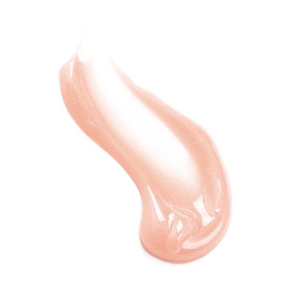 Klecks Artdeco Hot Chili Lip Booster. Rosa-glänzende Textur auf weißem Hintergrund.