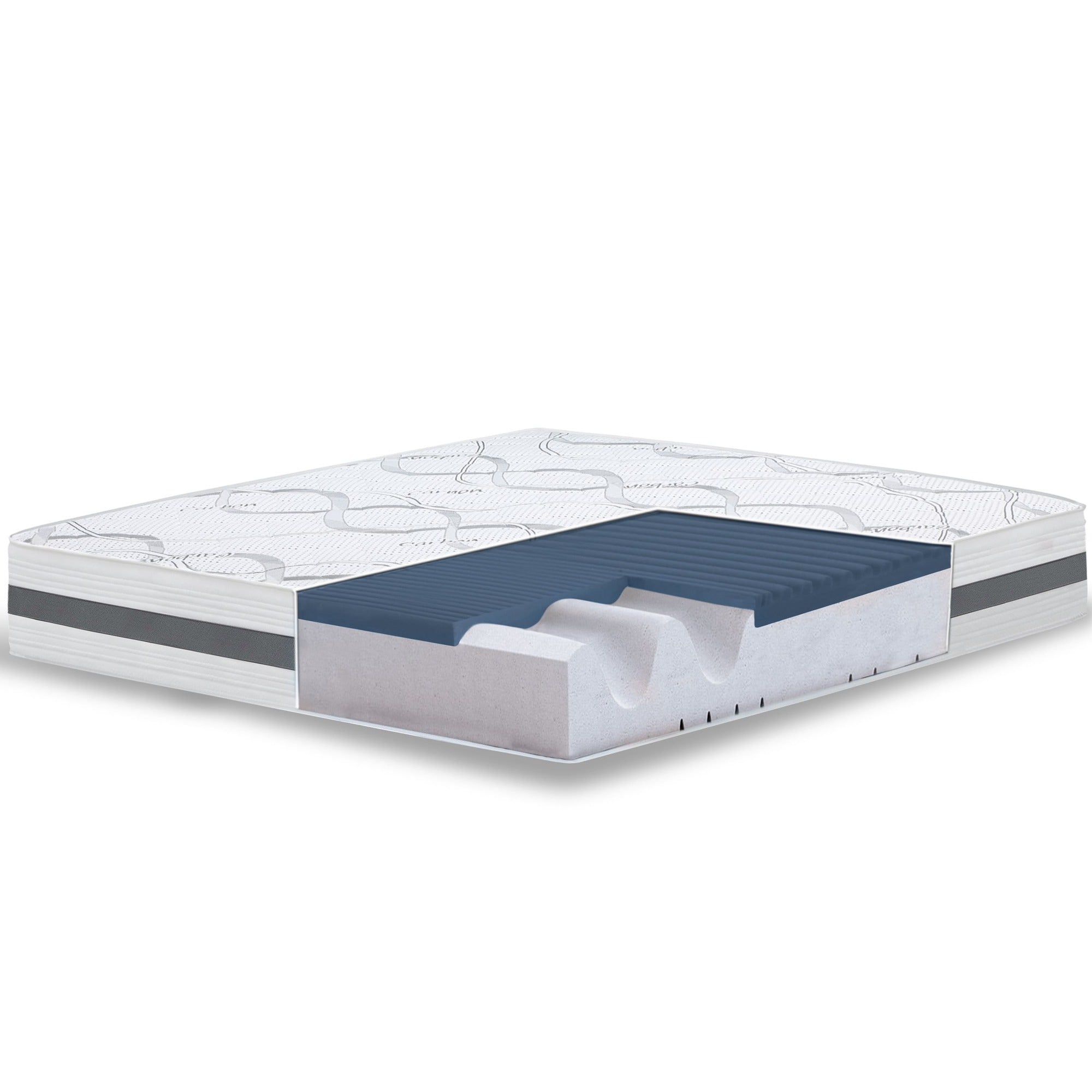 The White Stone Memory Foam Matratze 90x190 cm Höhe 22 cm