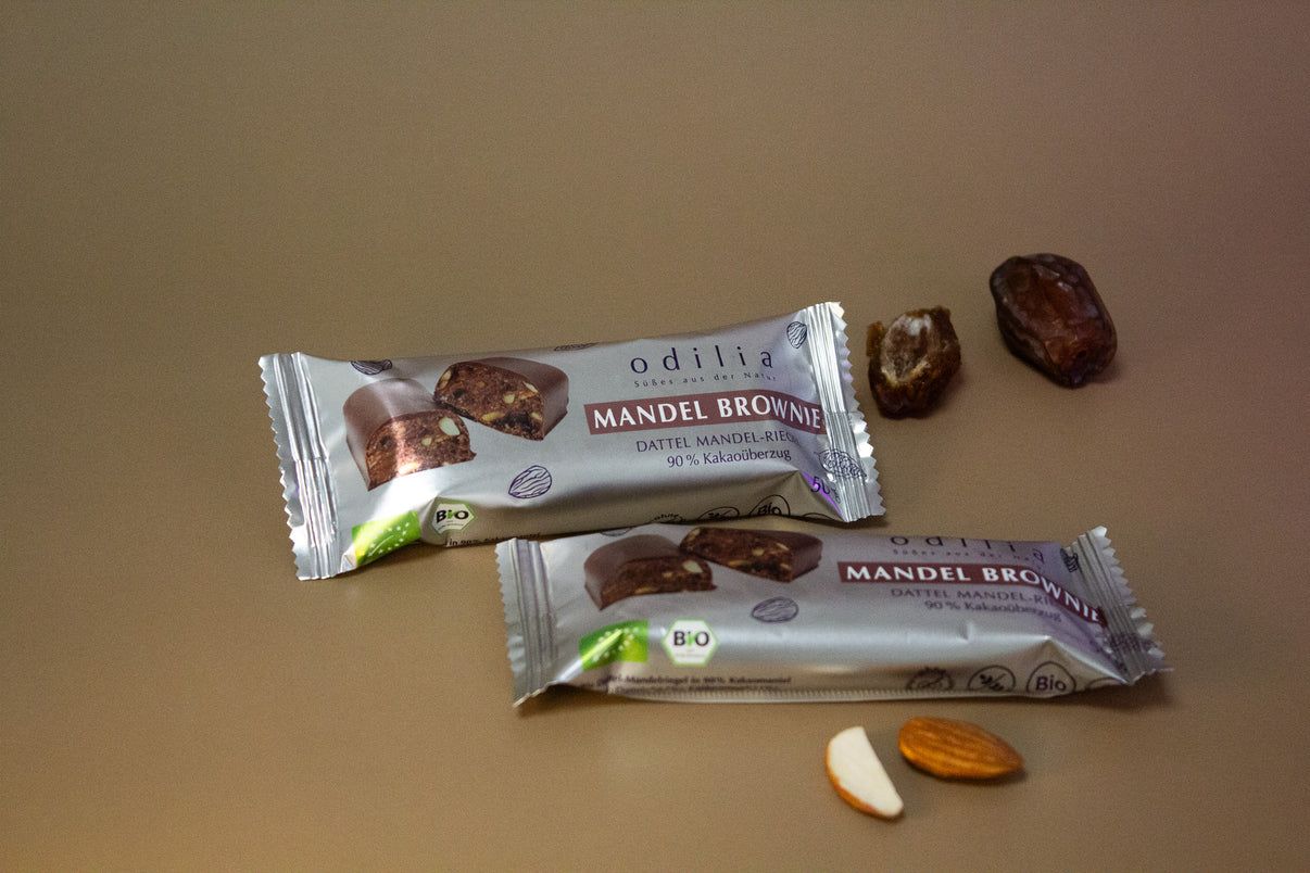 odilia Mandel Brownie Bio Dattel-Mandelriegel