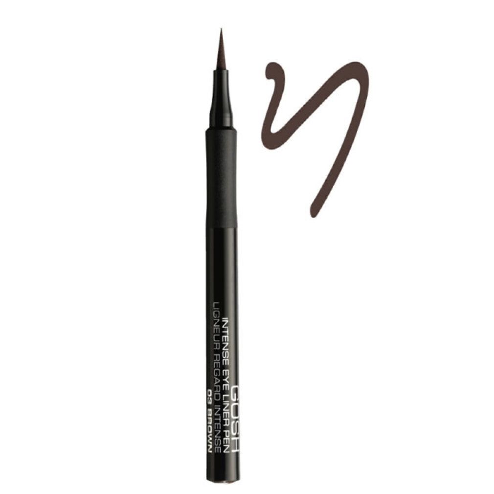 Gosh Intense Eyeliner Pen 03 Brown mit braunem Swatch.