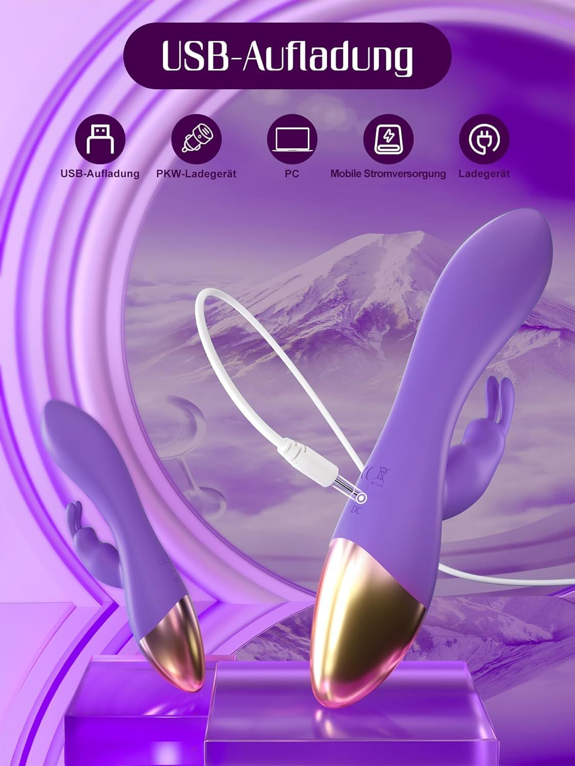 HIVEFUN Diloschwanz G Punkt Vibrator flieder