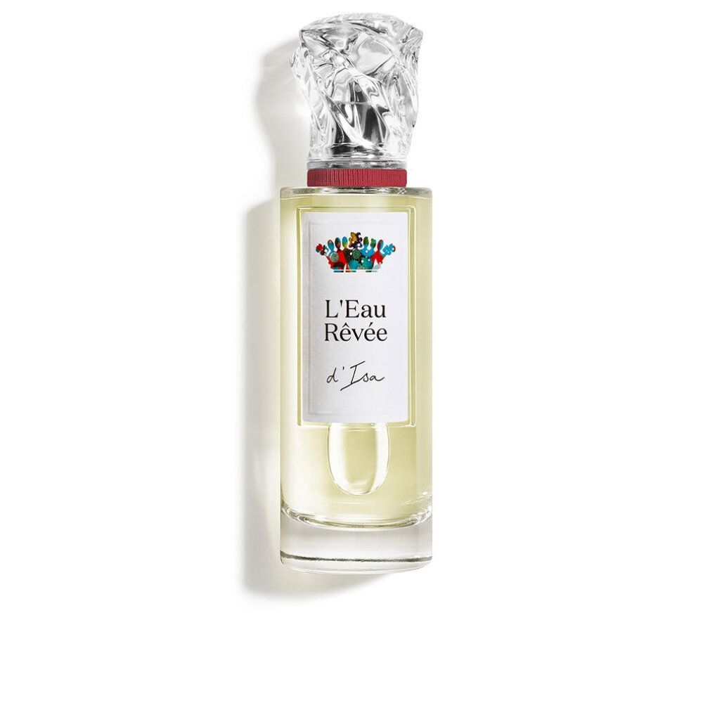 Sisley L'Eau Rêvée d'Isa Eau de Toilette Flakon mit transparentem, strukturiertem Verschluss und rotem Ring.