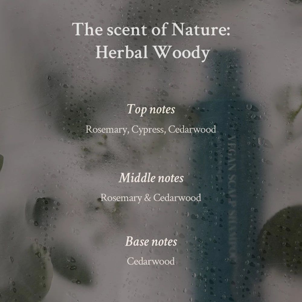 Text über den Duft des Produkts: Herbal Woody. Noten: Rosmarin, Zypresse, Zedernholz. Mittlere und Basisnoten.