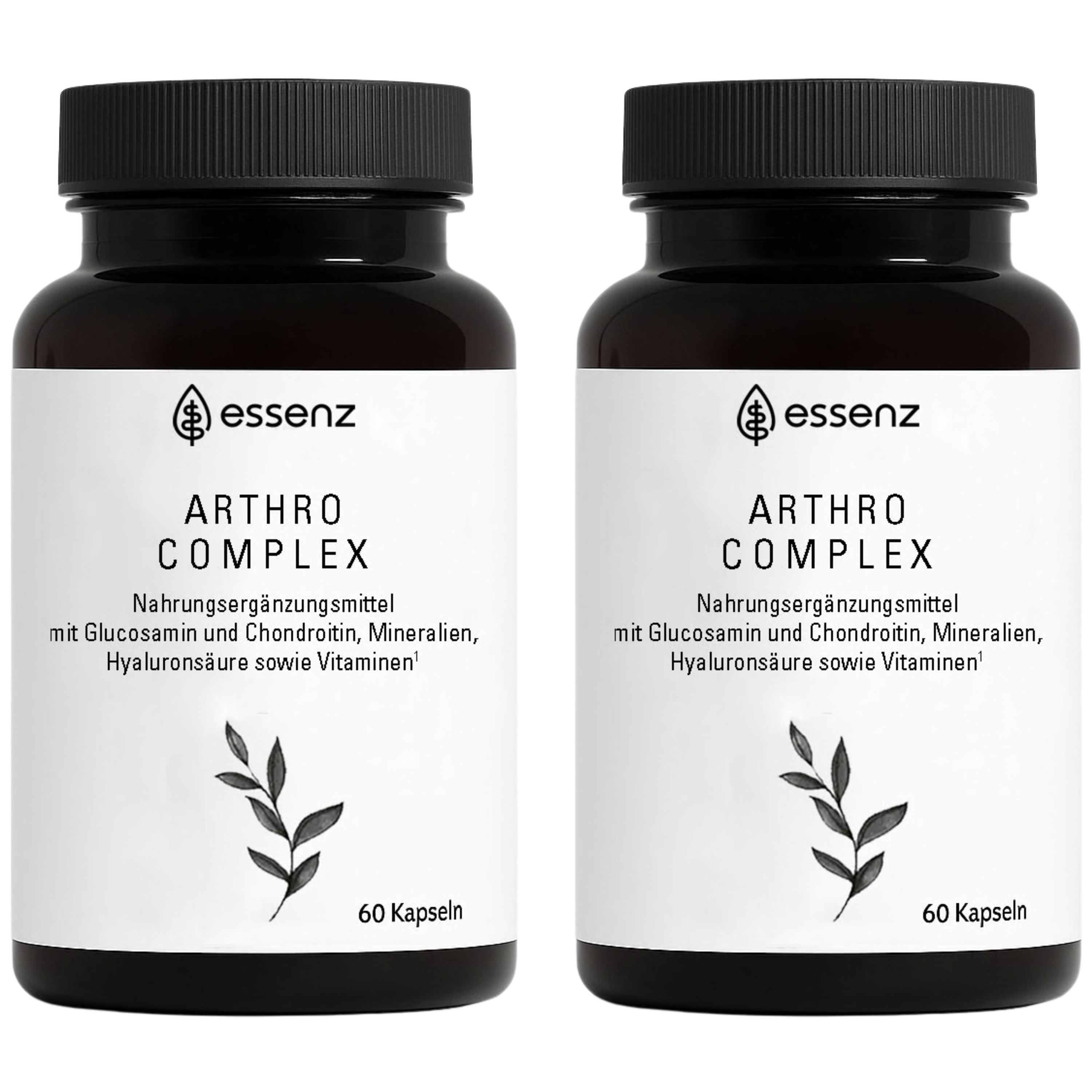 Zwei Flaschen ESSENZ Arthro Complex Kapseln, je 60 Kapseln.