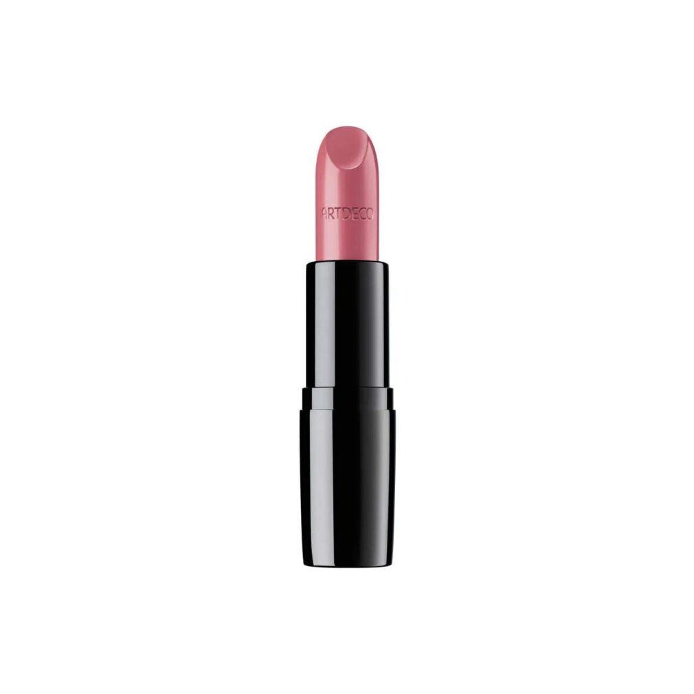 Lippenstift mit rosa Spitze und schwarzem Gehäuse. Auf der Spitze steht "ARTDECO".