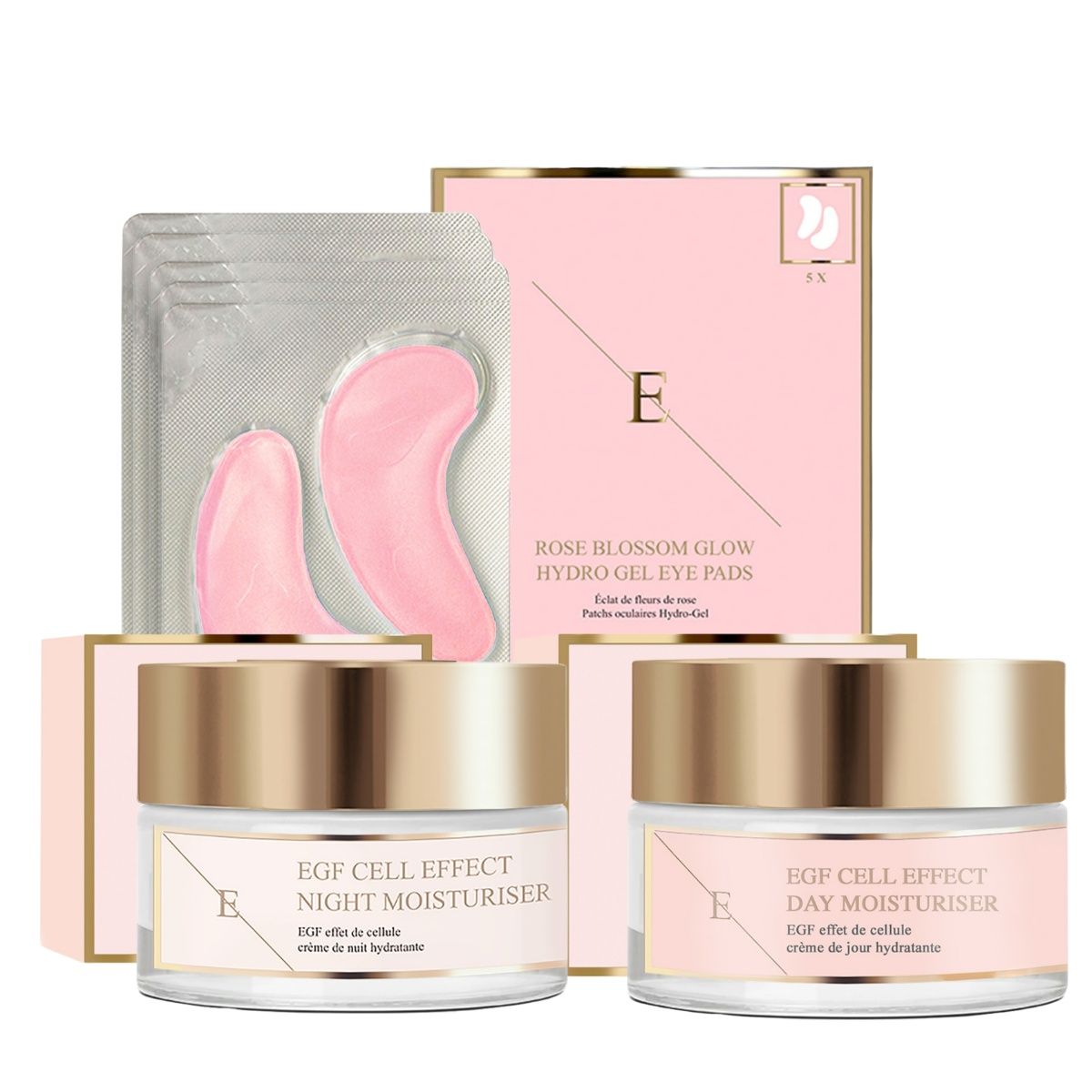ErthSkin London EGF Cell Effect Day Moisture + EGF Cell Effect Night Moisture + Augenpads