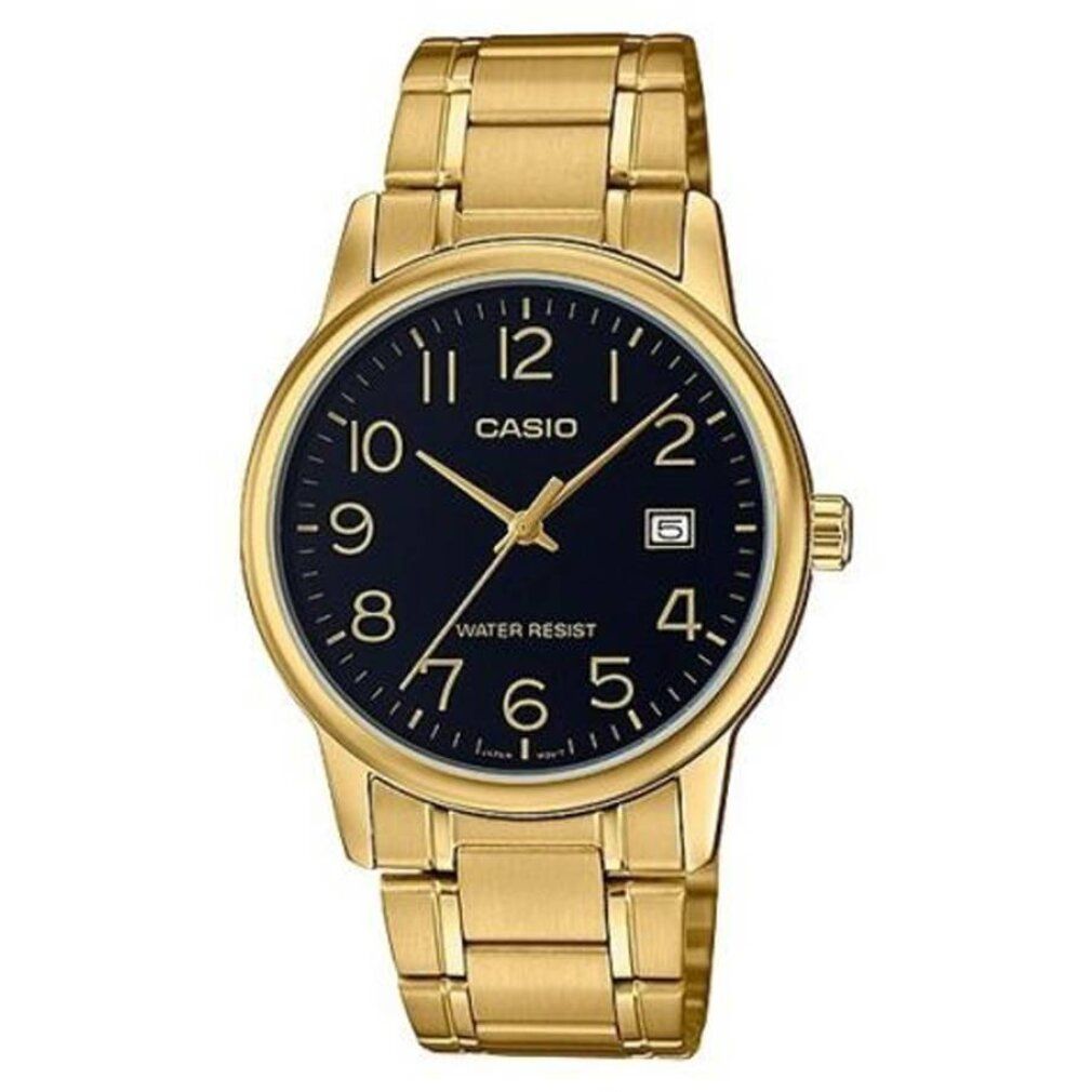 Casio #mtp-v-1B Men's Standard Analog Gold Tone Stainless Steel