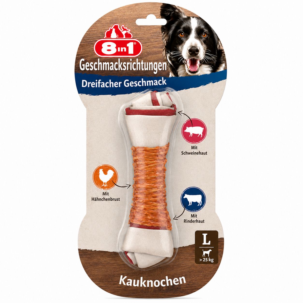 8in1 Triple Flavour Knochen L