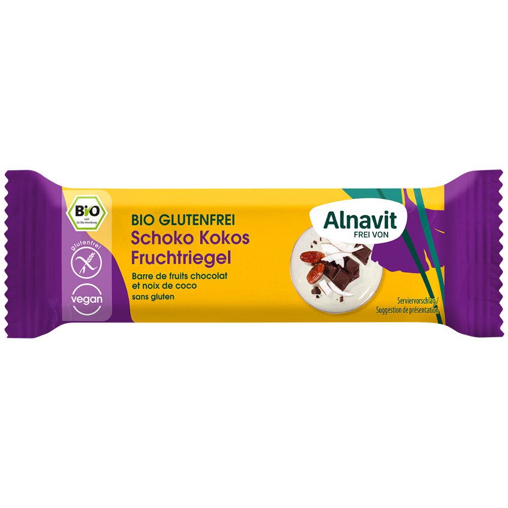 Alnavit Fruchtriegel Schoko Kokos glutenfrei 40 g - Shop Apotheke