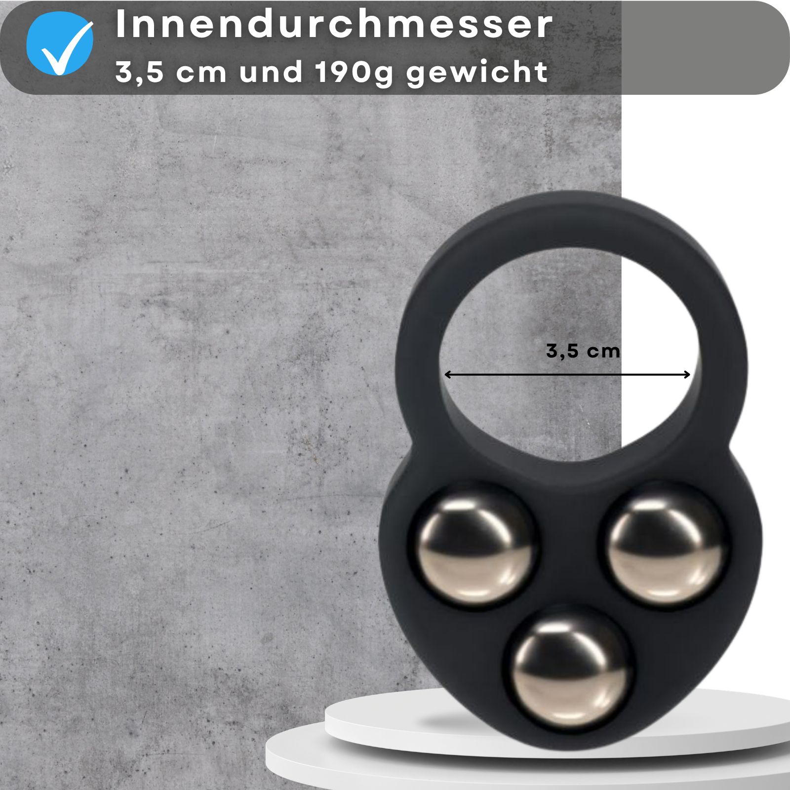 Lovelyness - Penisring mit Gewicht - Heavy - L