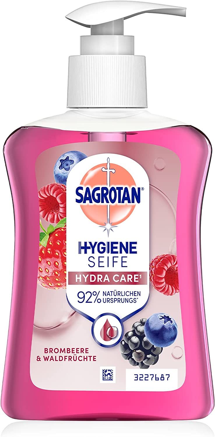 Sagrotan Handseife Brombeere und Waldfrüchte – Hygienische Flüssigseife