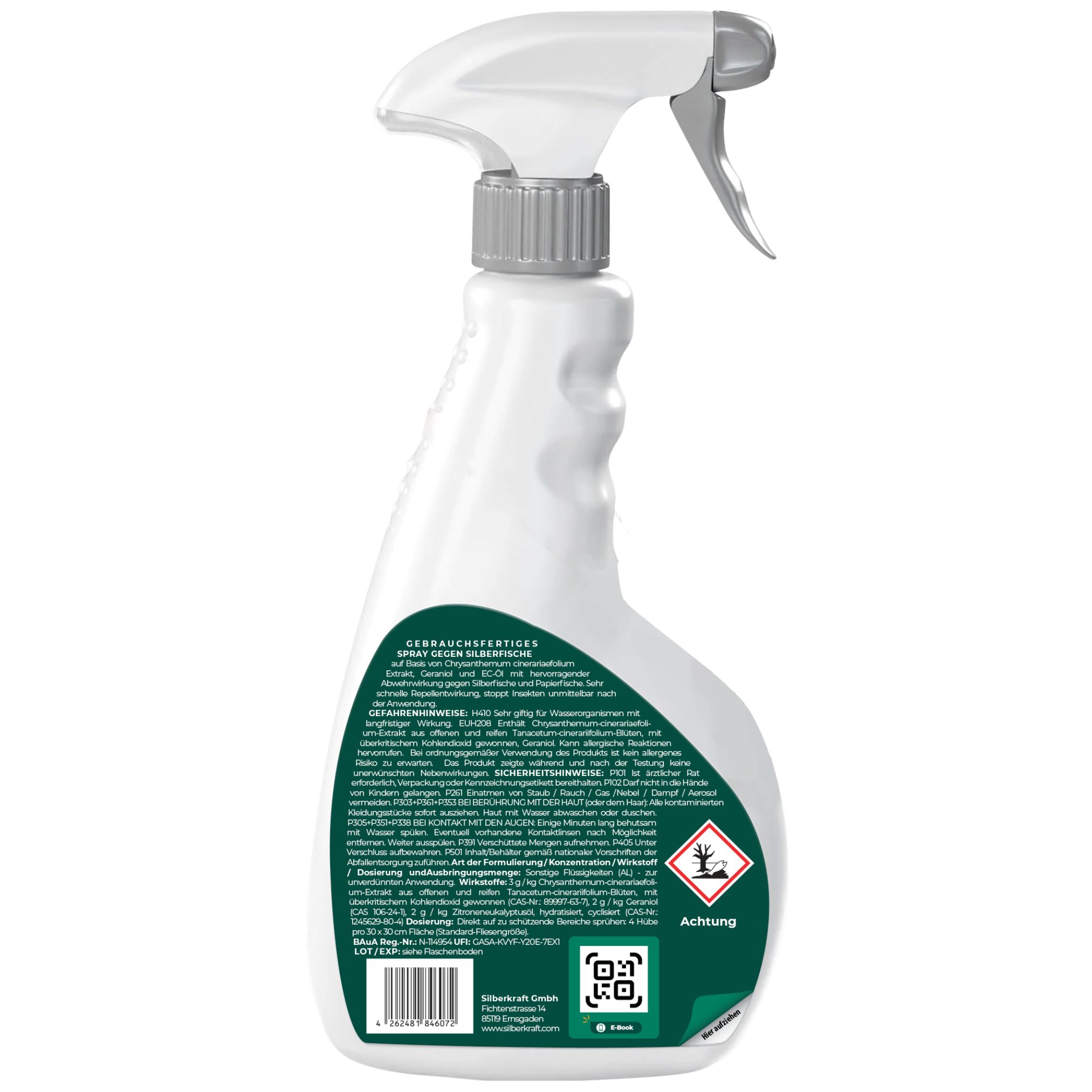 SILBERKRAFT Anti-Silberfischspray inkl. E-Book