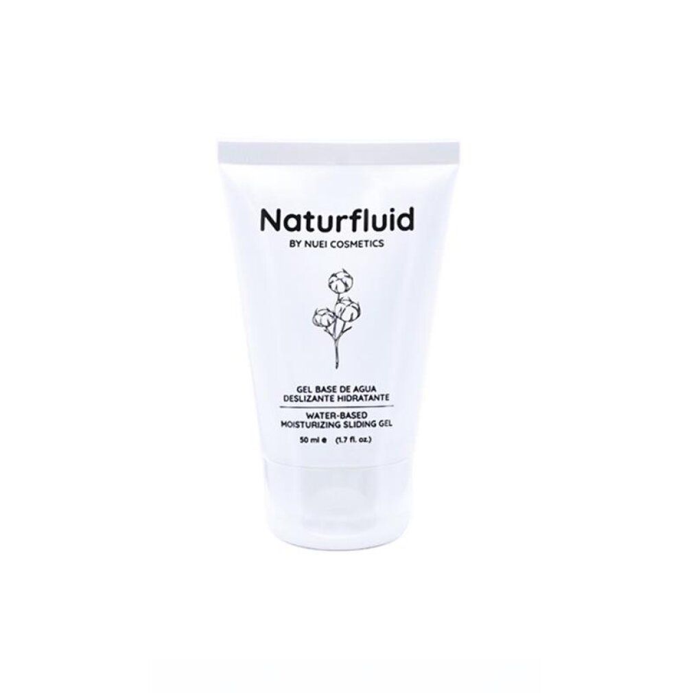 Weiße Tube mit Naturfluid Gleitgel auf Wasserbasis, 50 ml.