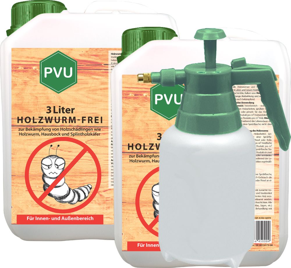 PVU Holzwurmspray zur Bekämpfung von Holwürmern und Holz Schädlingen
