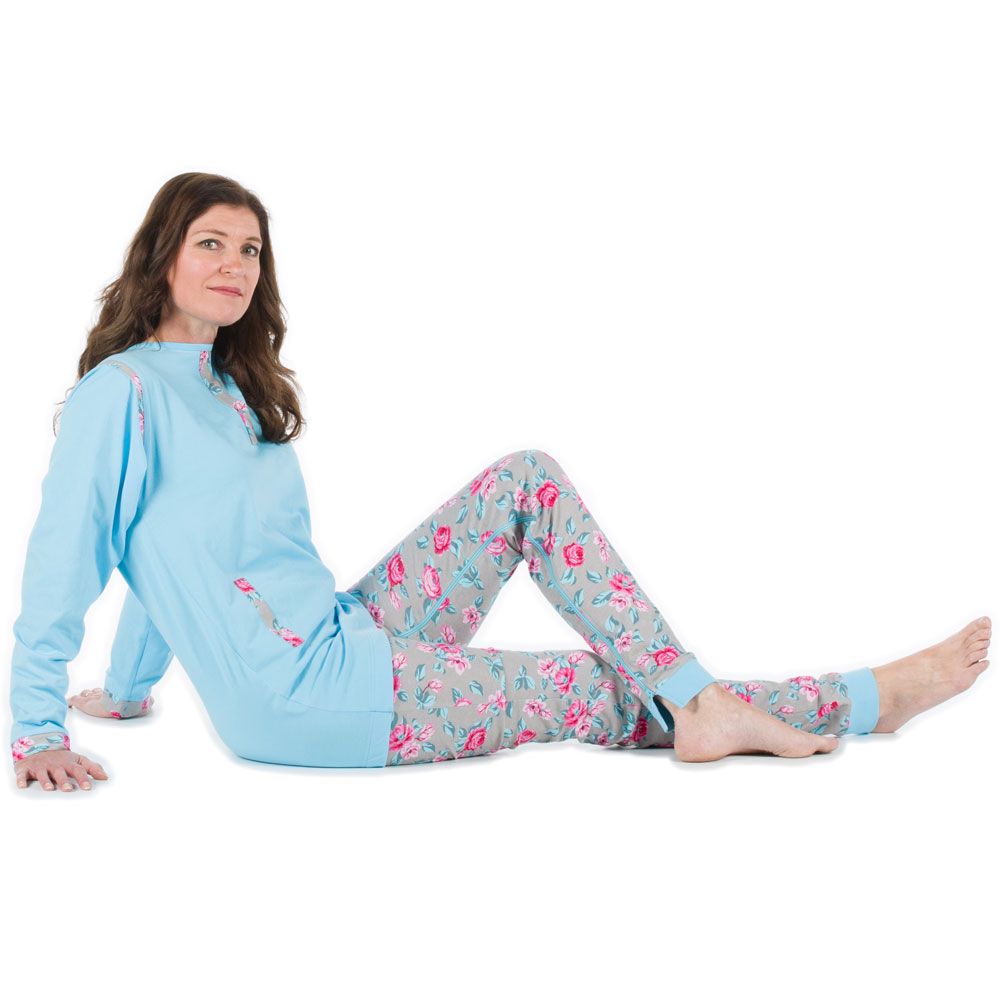 4Care Damen-Hansop-Overall lang 1081 mit Bein- und Rückenreißverschluss