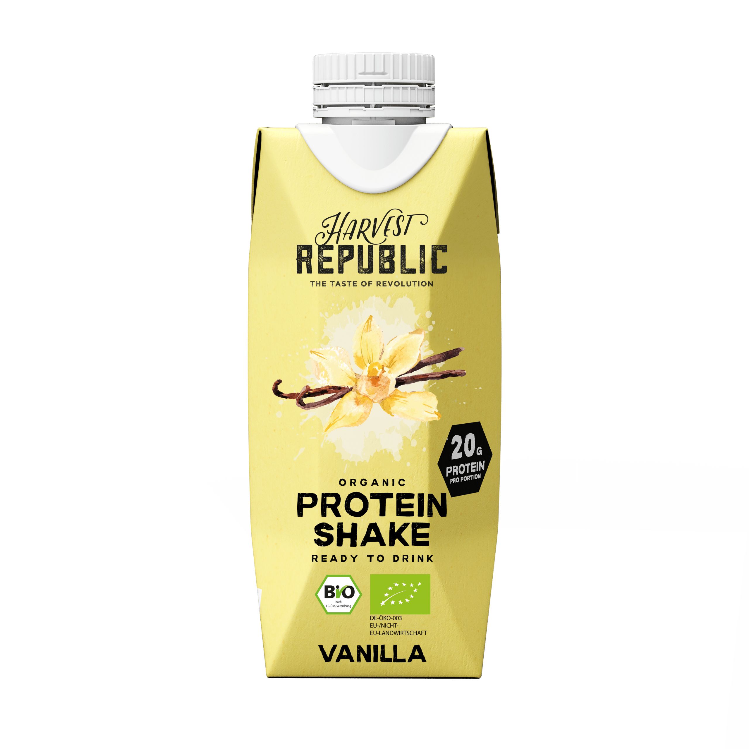 Harvest Republic Bio Protein Shake Ready To Drink, Vanilla 8x330 ml