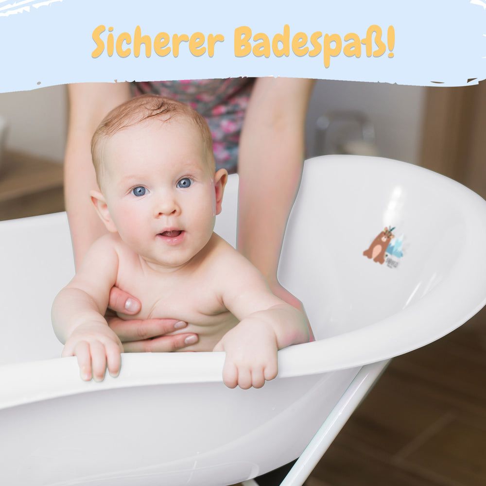 Babykajo 7 Set Baby Badewanne mit Gestell + Sitz + Abfluss + Töpfchen + Hocker + Toilettentrainer