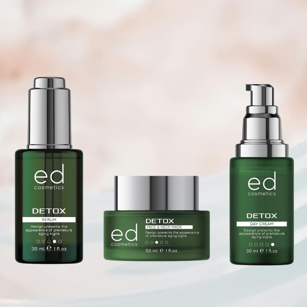 ED COSMETICS Detox Tagespflege – Gesichtscreme gegen Falten für trockene empfindliche Haut