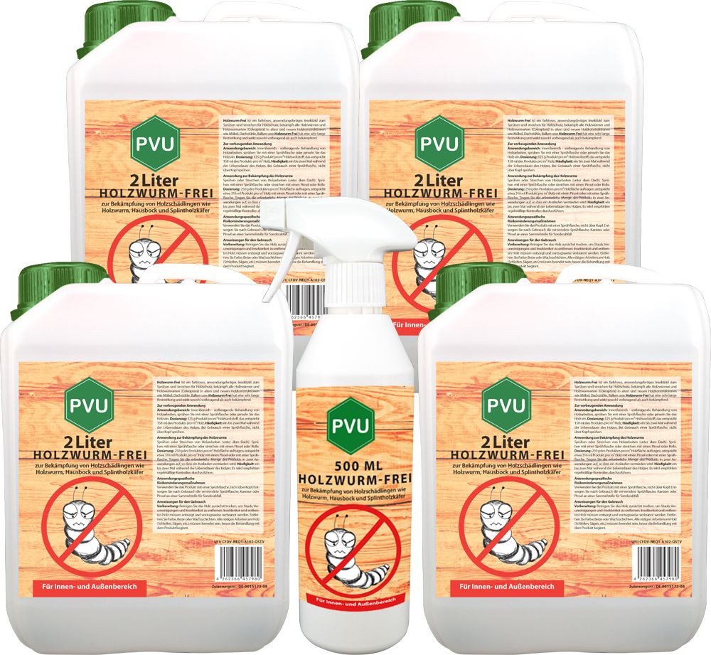 PVU Holzwurmspray zur Bekämpfung von Holwürmern und Holz Schädlingen
