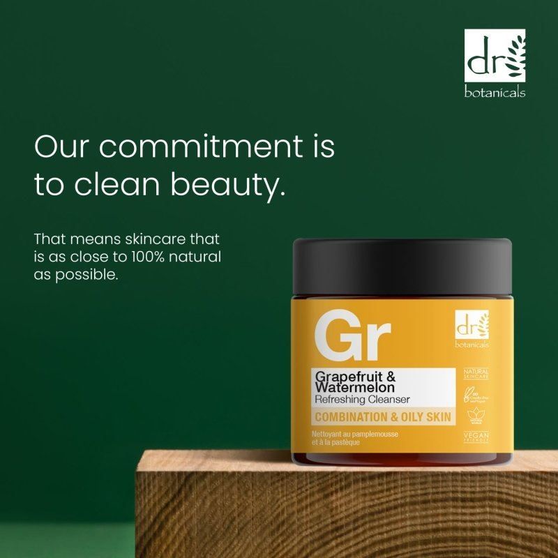 Dr. Botanicals Erfrischendes Reinigungsgel: Grapefruit & Wassermelone, für Kombinationen und fettige Haut.