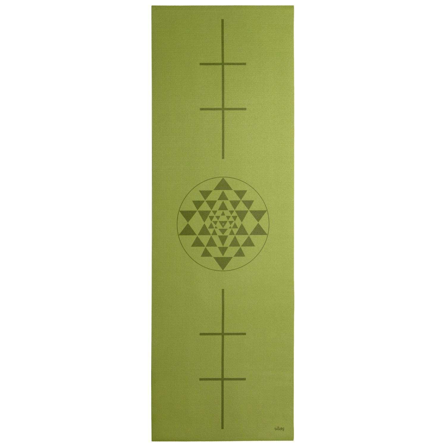 Yogamatte LEELA Collection OLIVE, Yantra/Alignment olive, PVC 896-OY