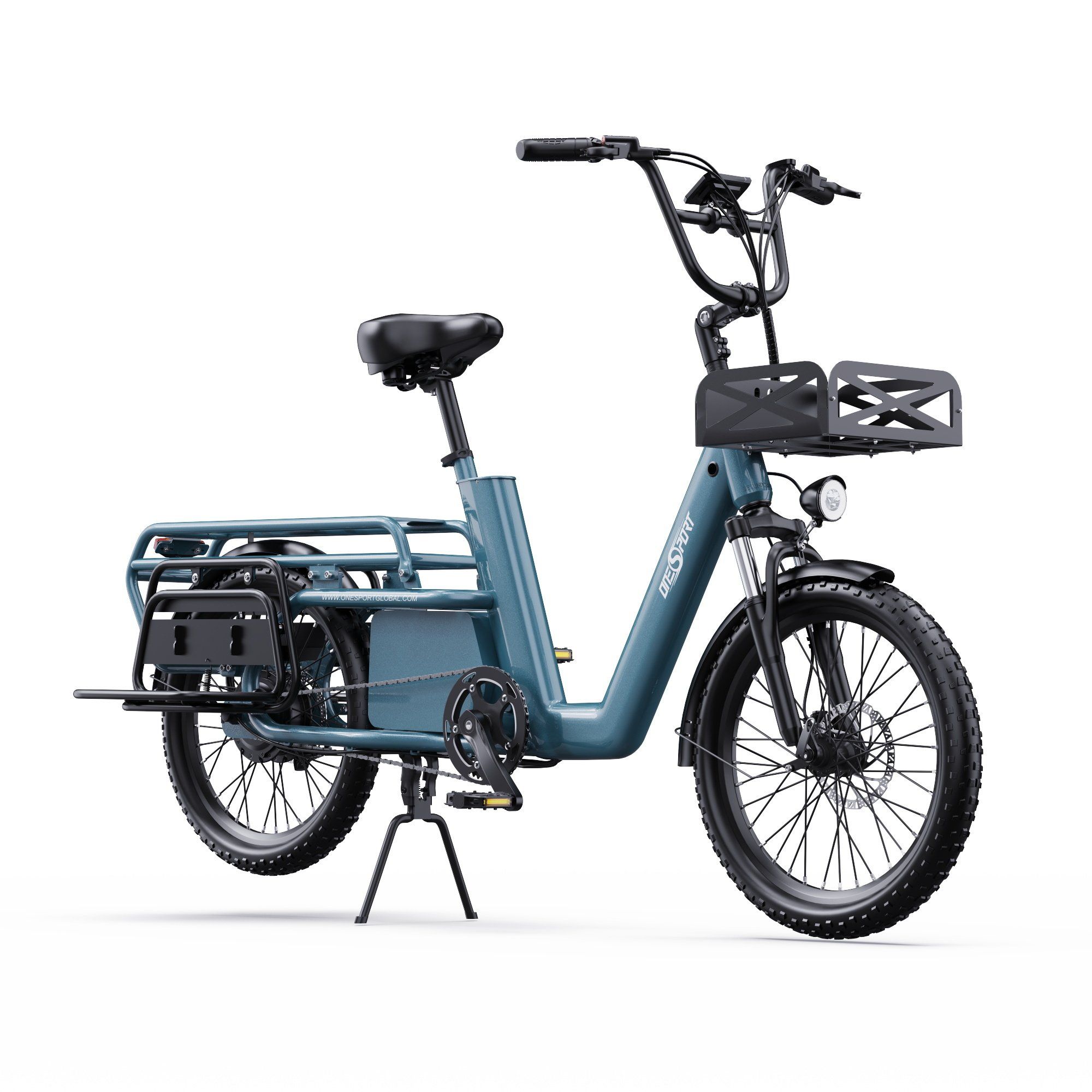 ONESPORT OT01 Longtail-Lastenrad mit 650-W-Motor und 48-V-27-Ah-Akku