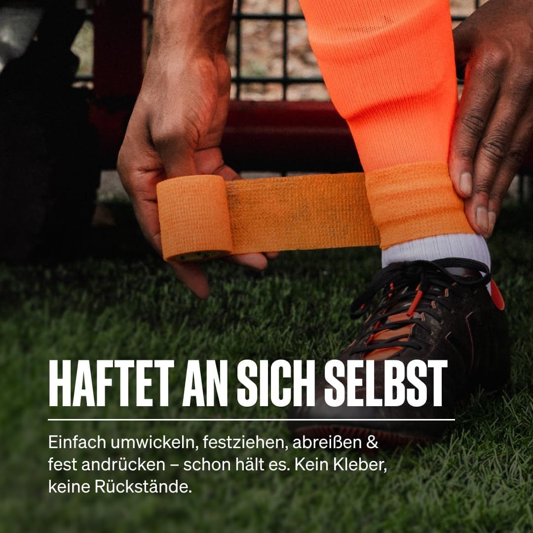 SPORTTAPE  Selbstklebender verband - 6 Rollen, 5 cm x 4,5 m Orange