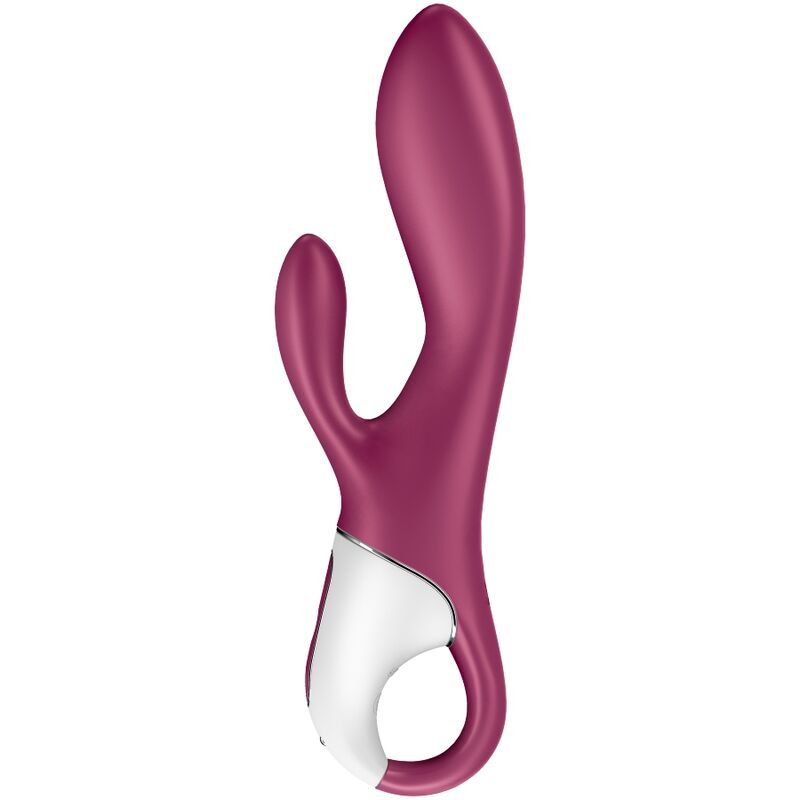 Lila Satisfyer Heated Affair. Weißes Bedienfeld. Ringförmige Basis.