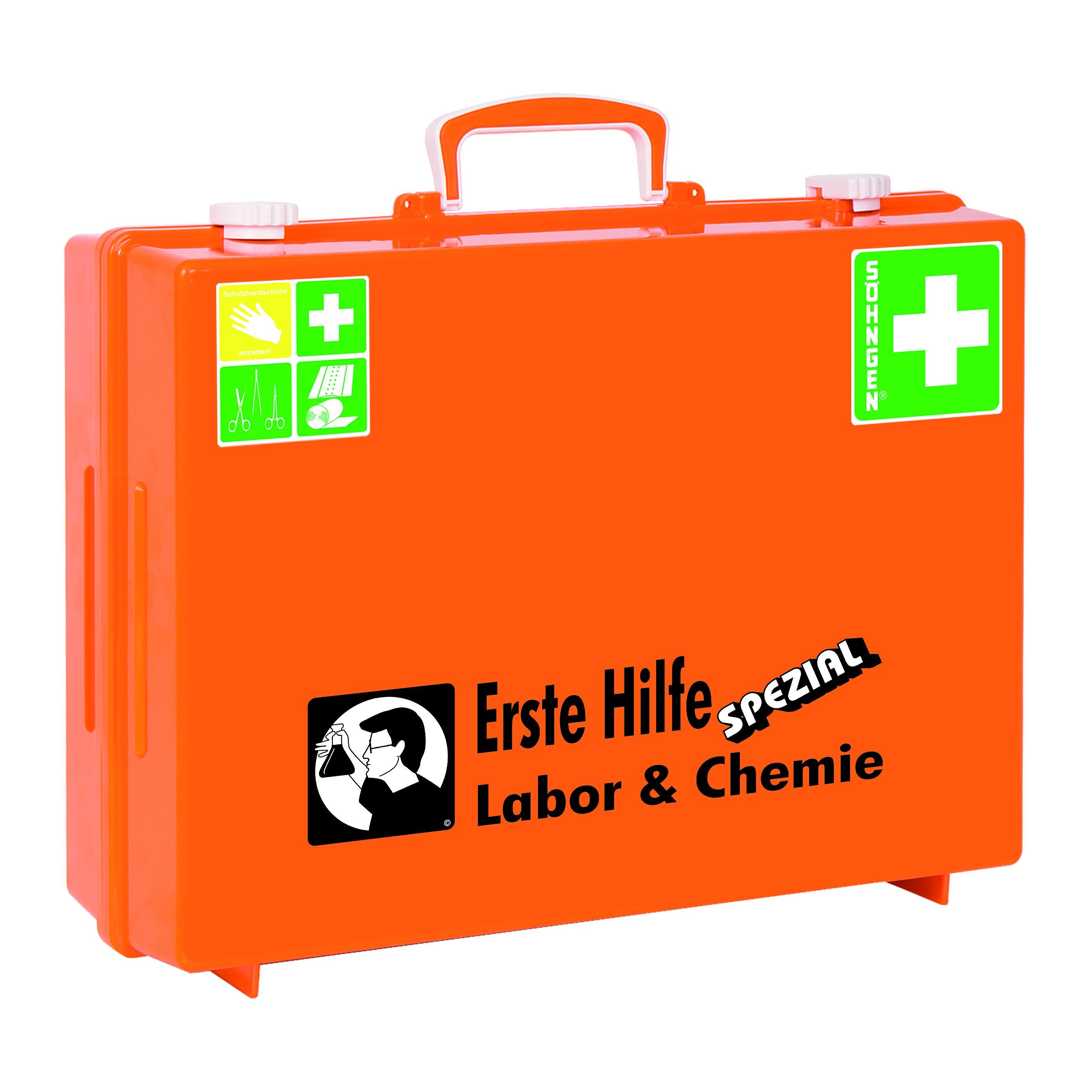 Söhngen Erste-Hilfe-Koffer SPEZIAL MT-CD Labor & Chemie Verbandkoffer + Füllung