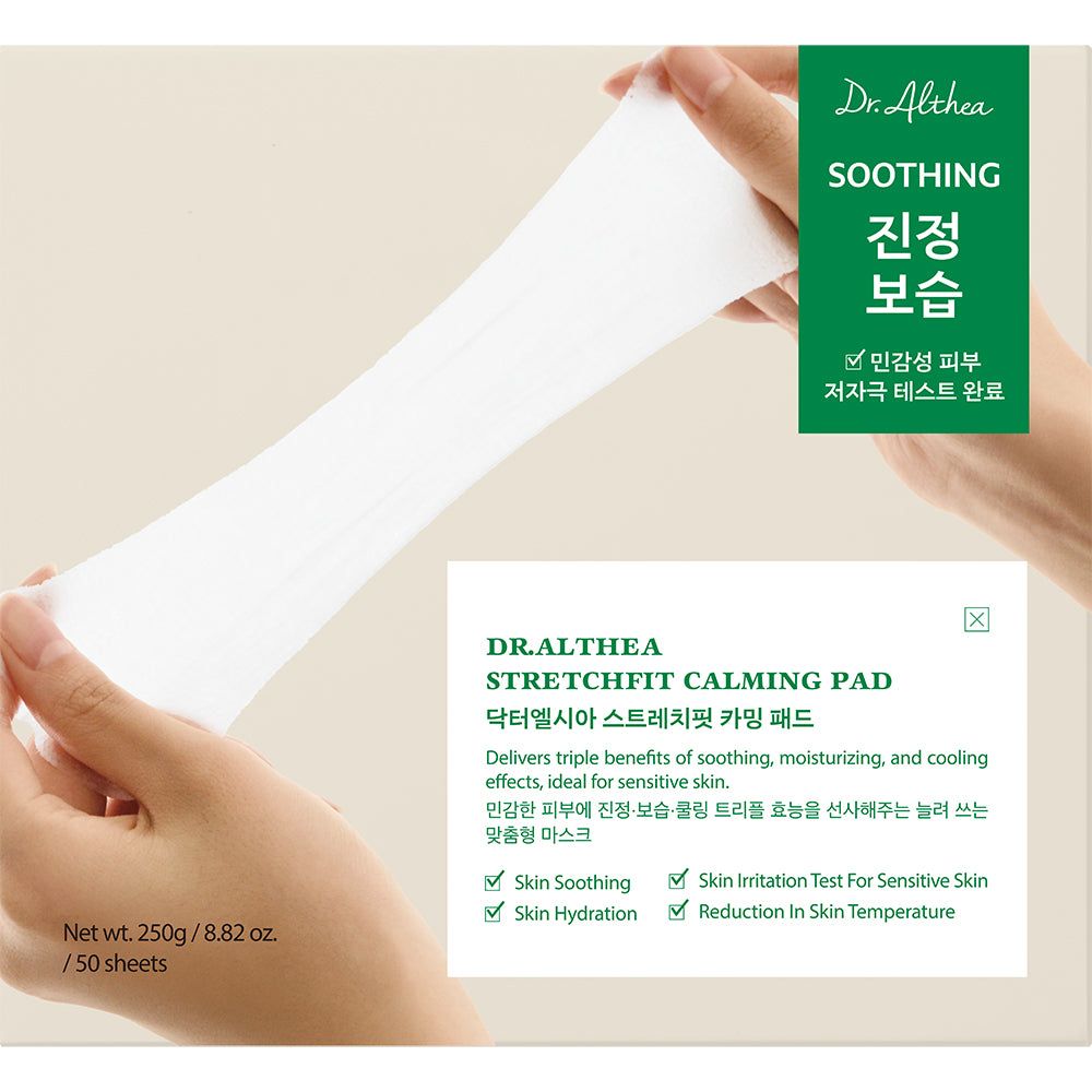 Dr. Althea Stretchfit Calming Pad: Beruhigend, feuchtigkeitsspendend, kühlend.