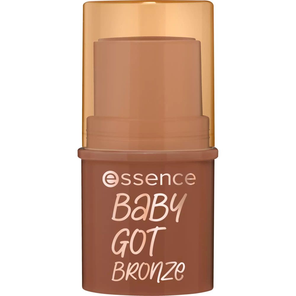 Bronzer-Stick, braune Farbe, mit goldfarbener Kappe. Aufschrift: Essence Baby Got Bronze.