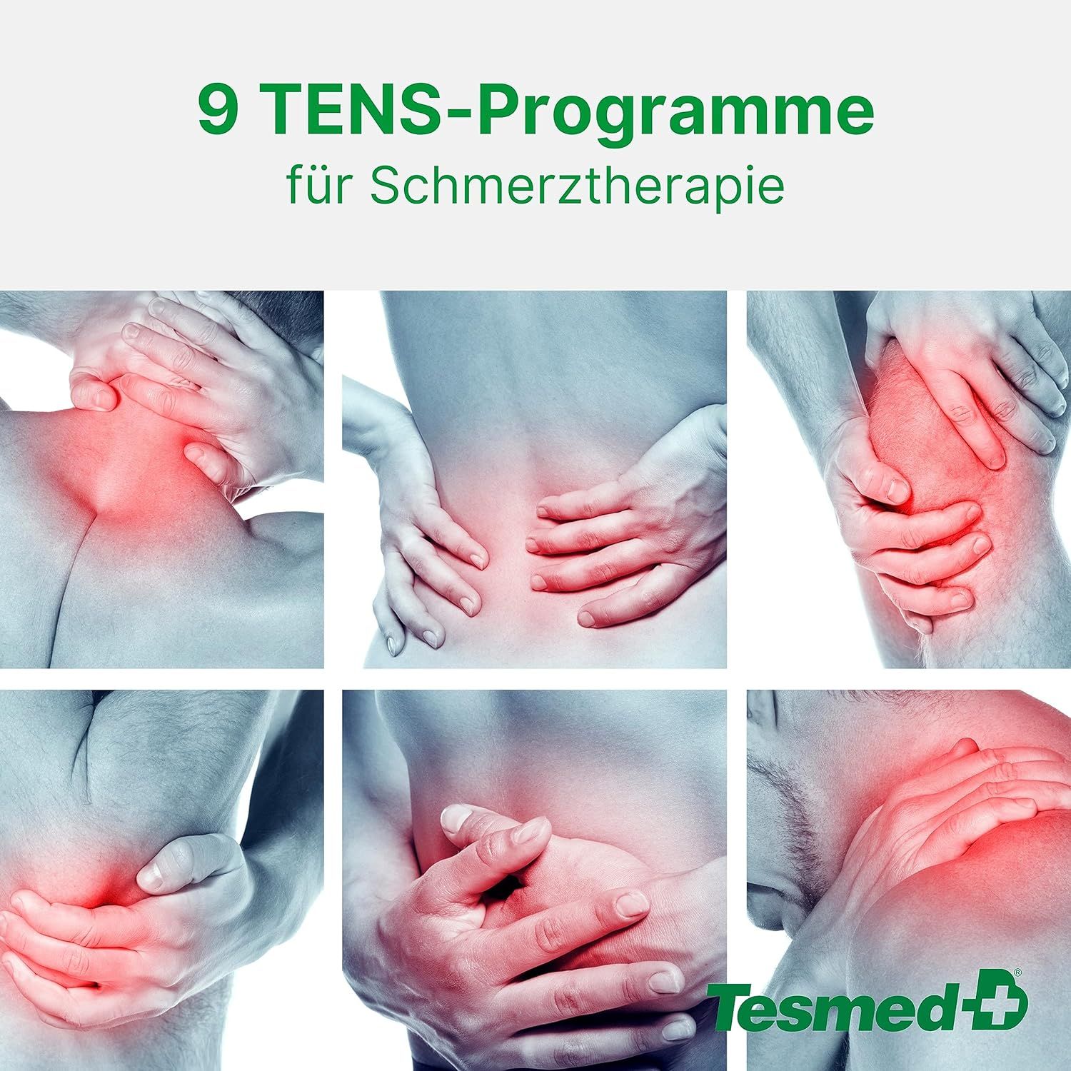 Fit 5.8 TENS/EMS: 3-in-1 Reizstromgerät, Schmerzlinderung, Training, Massage, inkl. 8 Elektroden