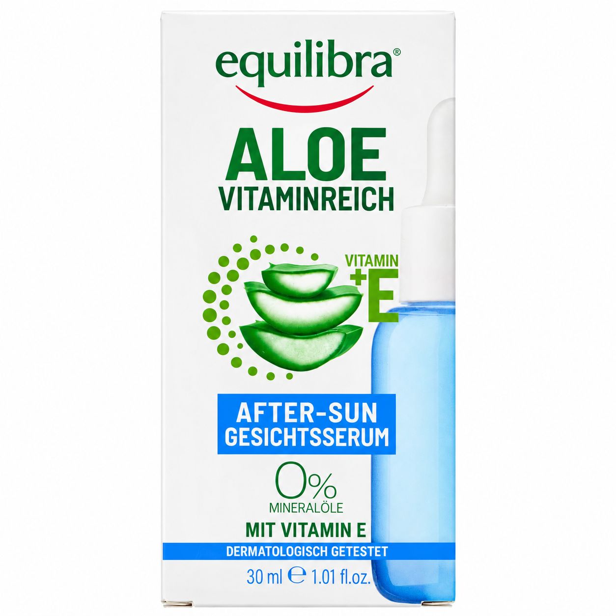 Equilibra Aloe Vitaminreiches After-Sun Gesichtsserum, 30ml.