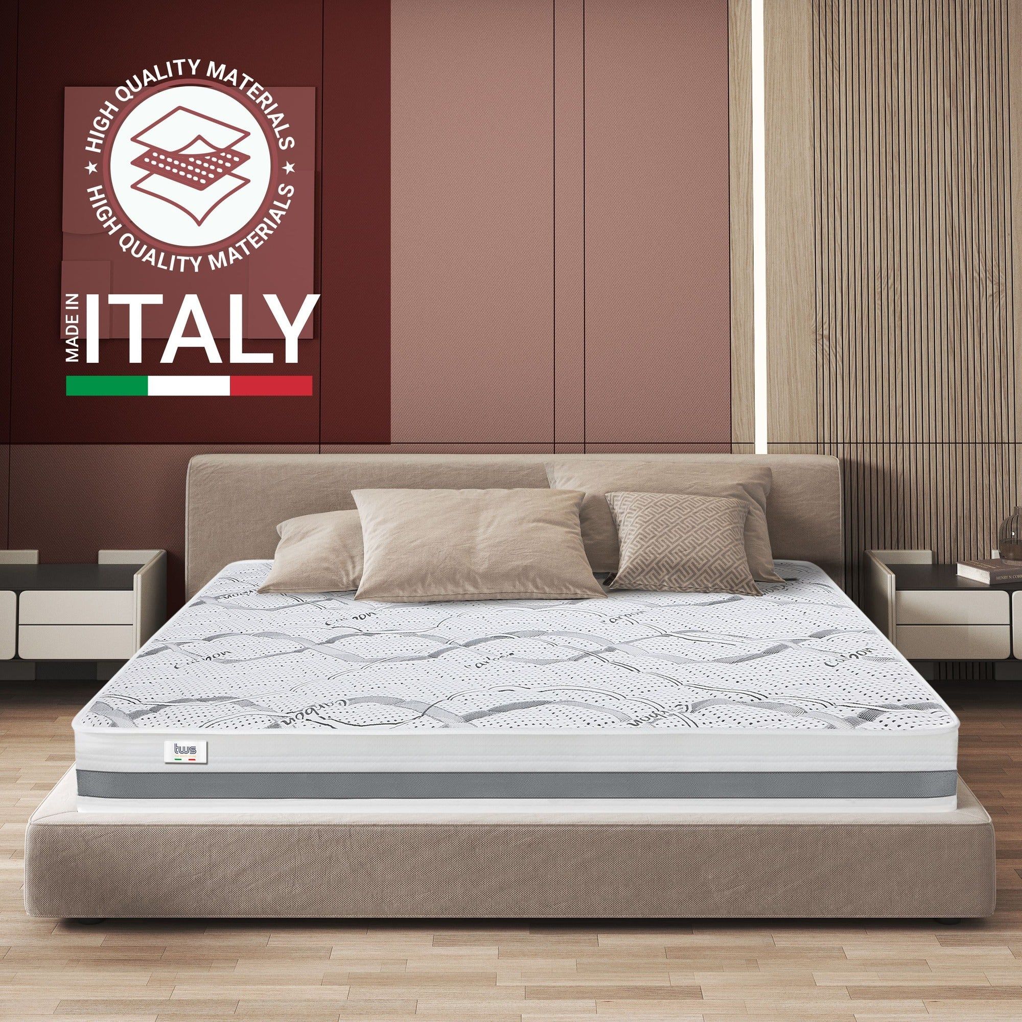 The White Stone Memory Foam Matratze 180x190 cm Höhe 27 cm