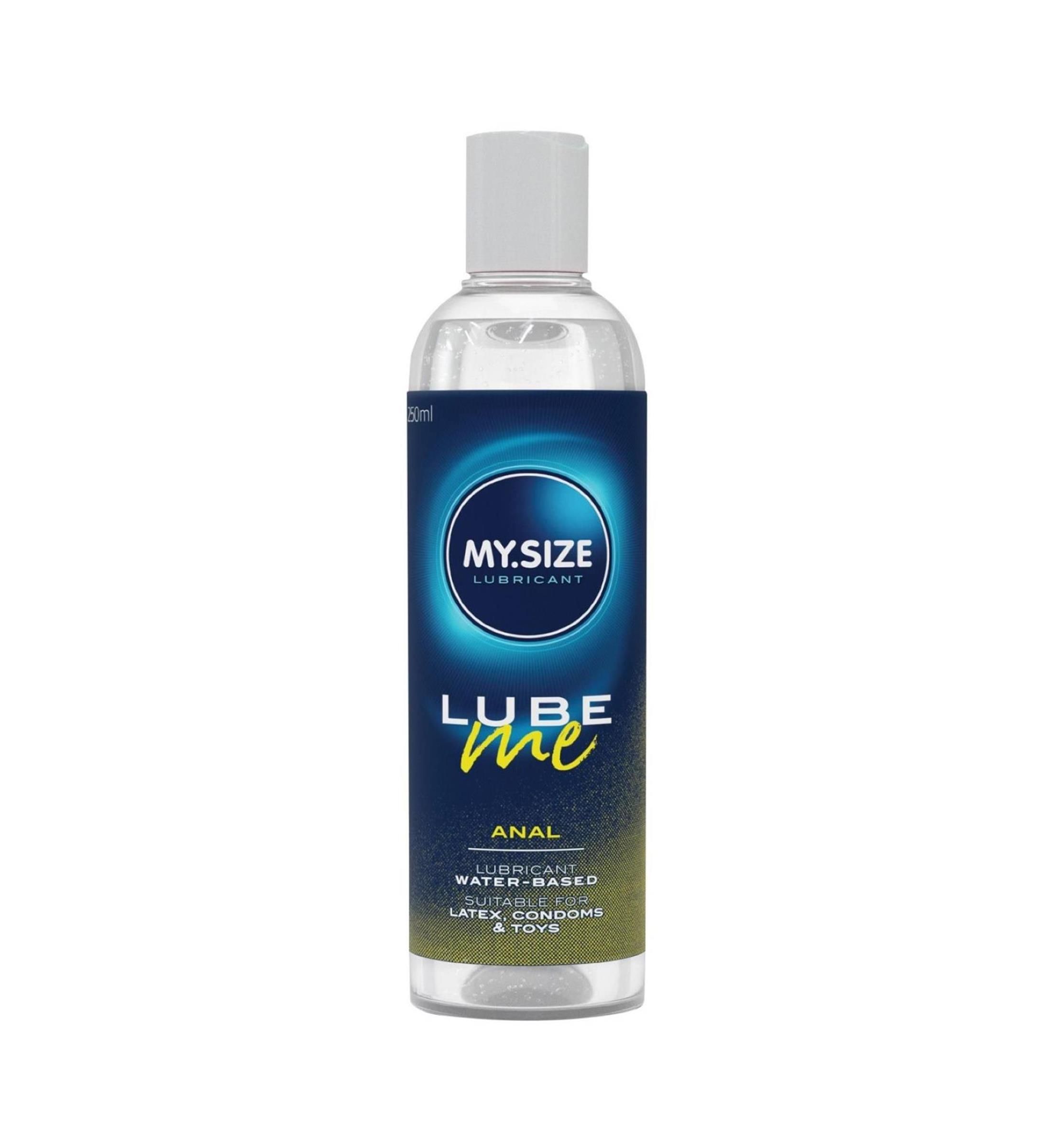 MY.SIZE LUBE ME Anal Gleitgel, 250ml Flasche. Wasserbasiert, geeignet für Latexkondome.