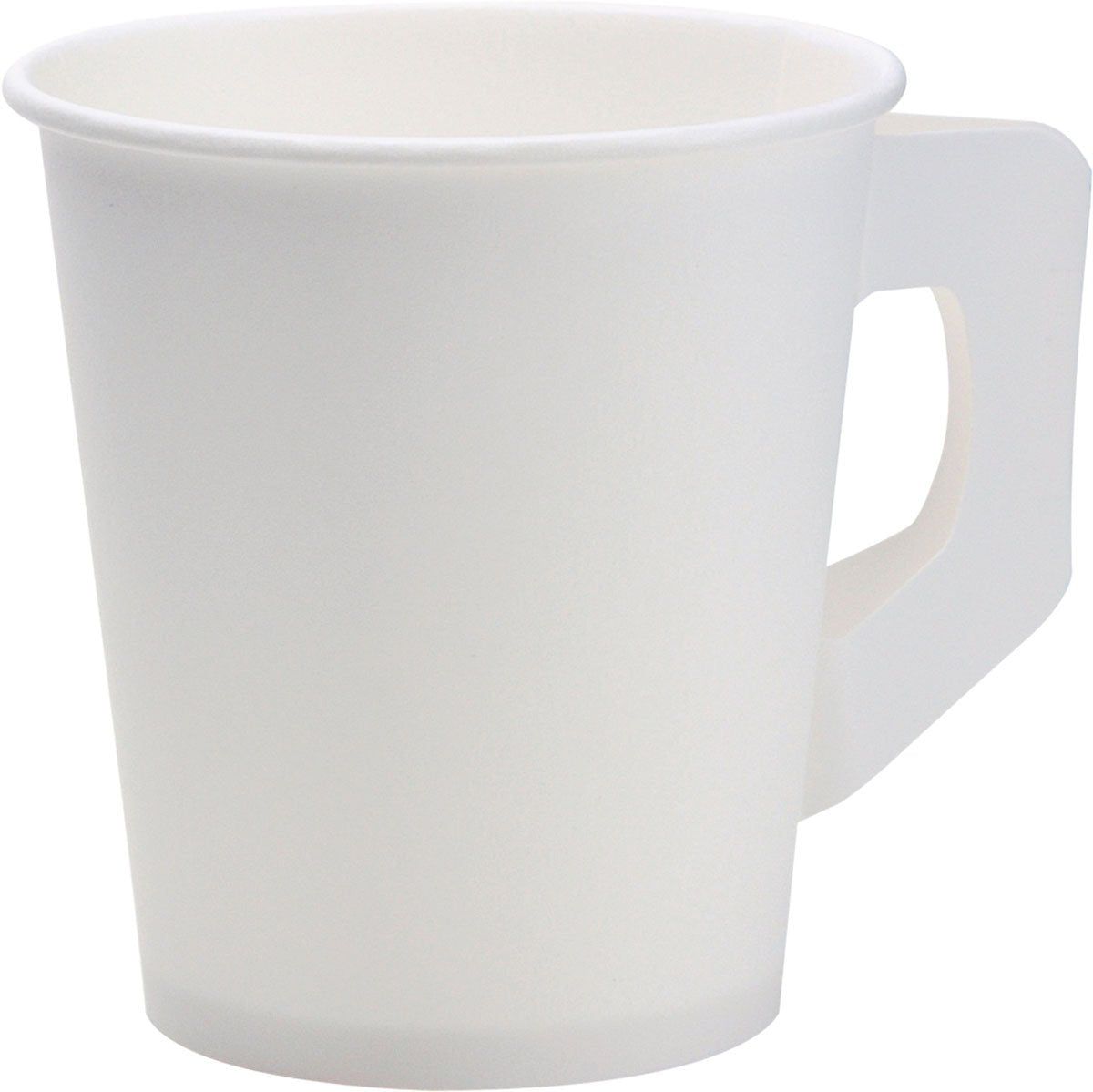 Becher mit Henkel  Weiß PAP/PE