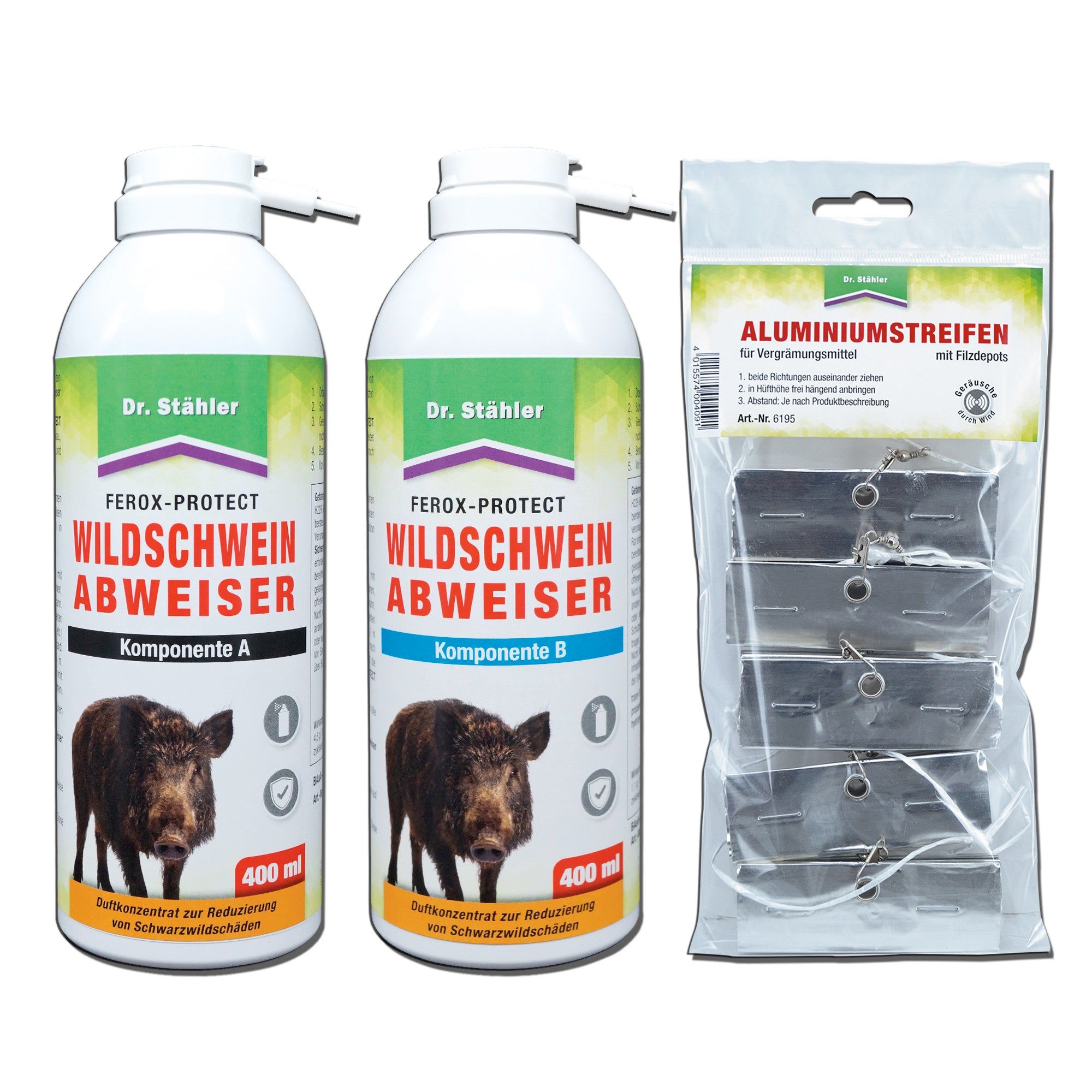 SILBERKRAFT Ferox-Protect Wildschweinabweiser Spray-Set