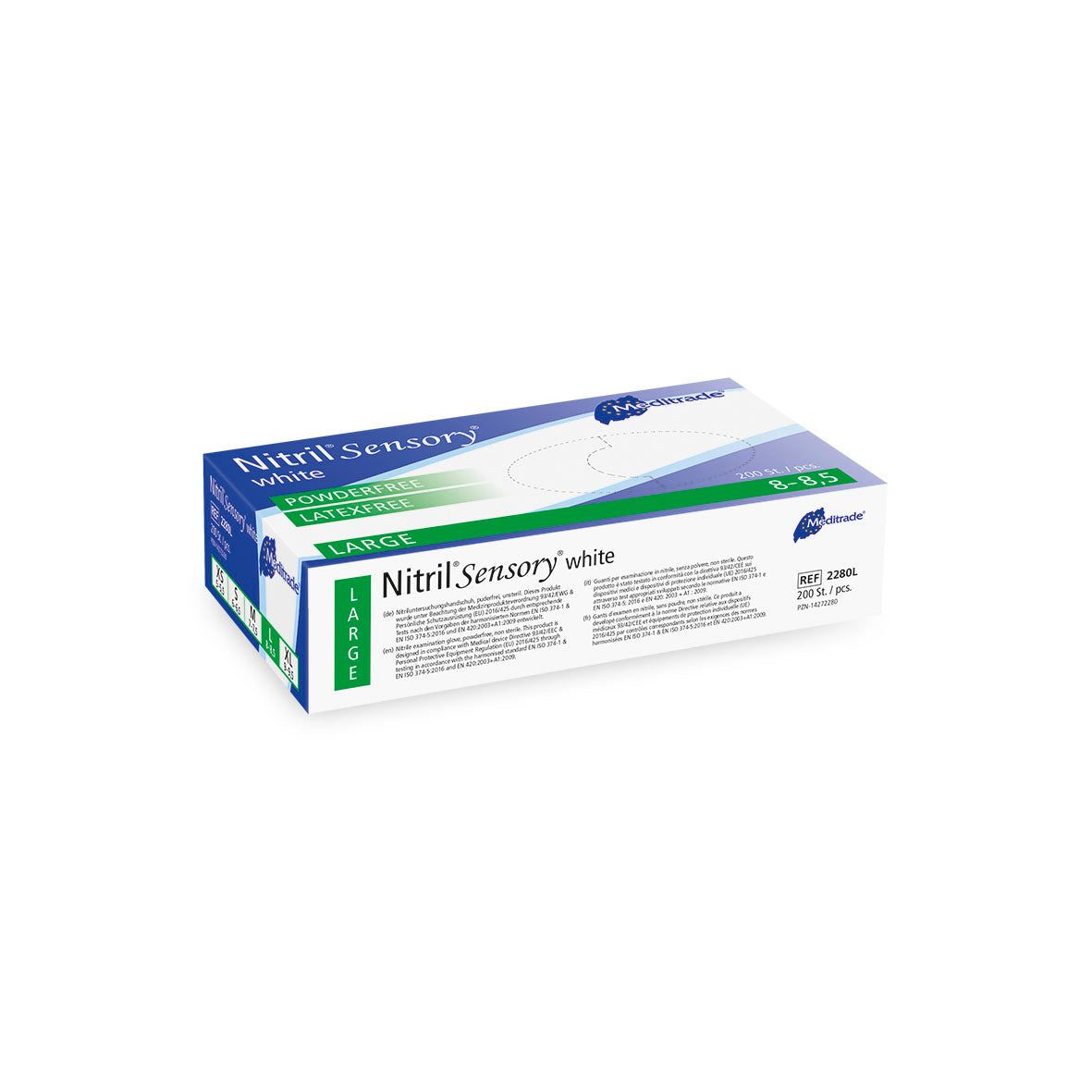 Meditrade Nitril Sensory white Größe M
