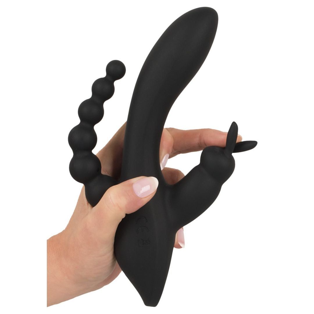 Vibrator Triple G-Spot Vibrator |  7 Vibrationsmodi, mit Klitoris- und Anus-Stimulator | Sweet Smile