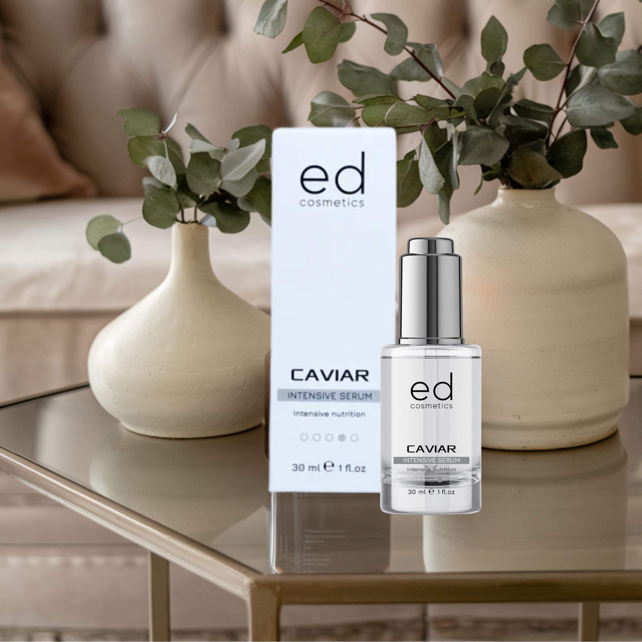 ED COSMETICS Caviar Intensiv Serum– regenerierendes  KONZENTRAT zur Pflege reifer und trockener Haut