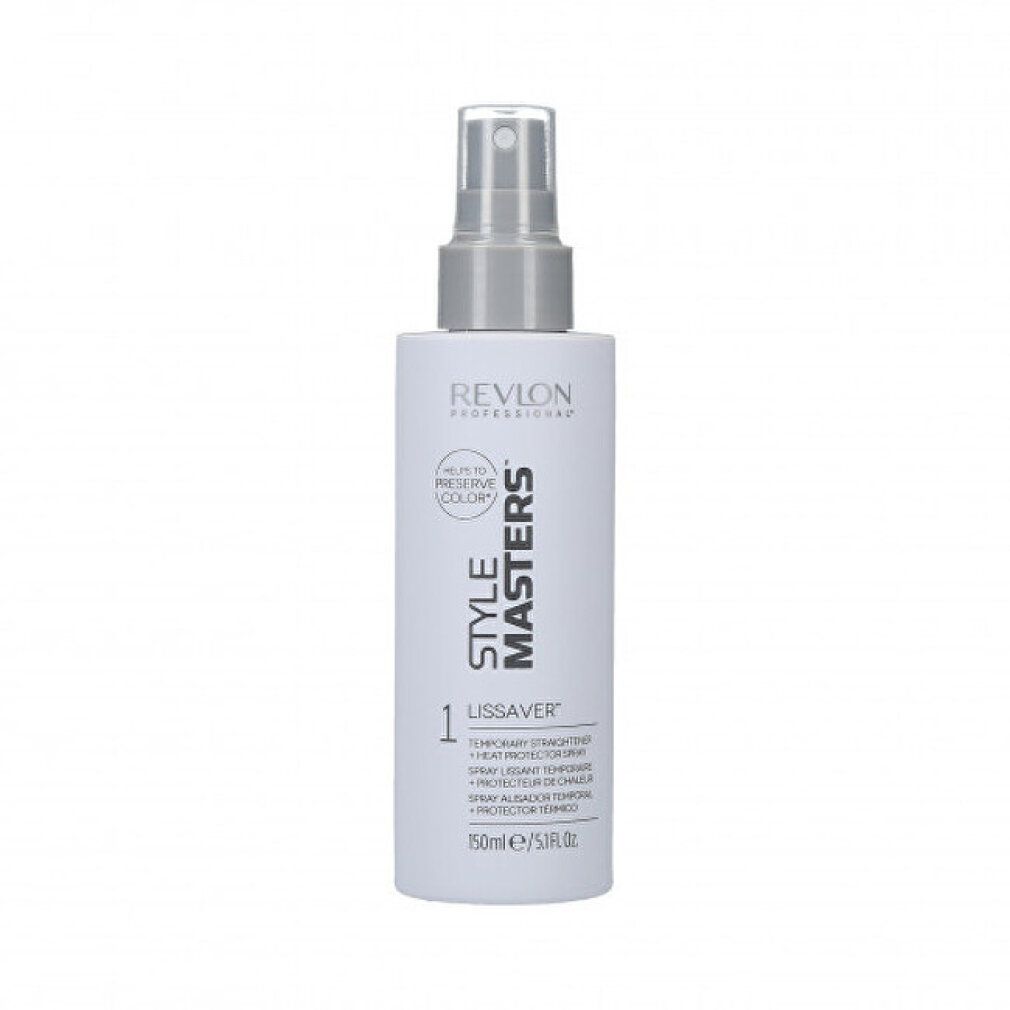 Weißes Spray mit grauem Sprühkopf. Aufschrift: Revlon Professional, Style Masters, Lissaver. 150ml.