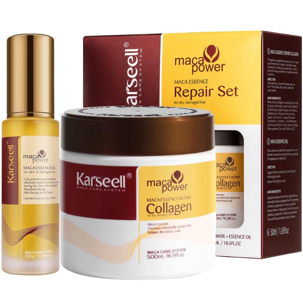 KARSEELL Haarpflege-Set: Kollagen-Haarmaske + Arganöl-Serum