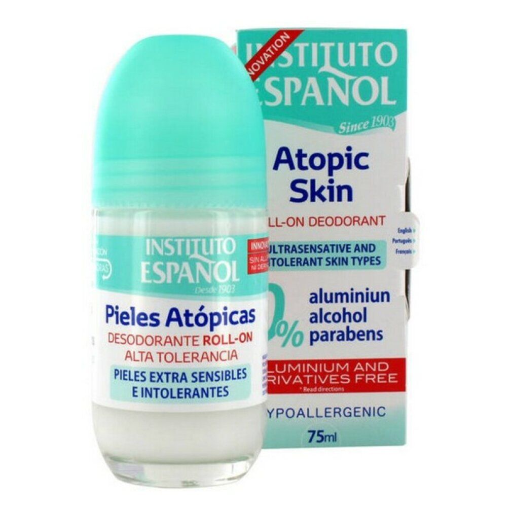 Roll-on Deodorant für atopische Haut, 75ml. Aluminium-, Alkohol- und Parabenfrei. Hypoallergen.