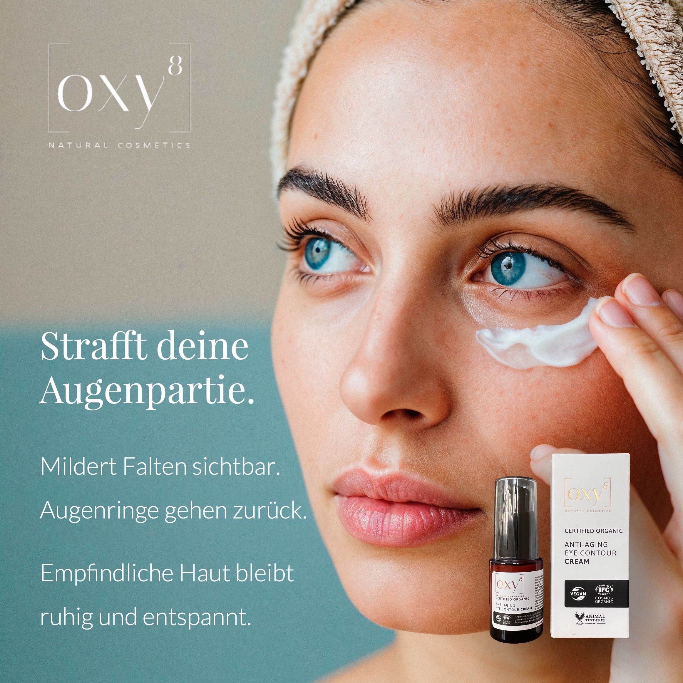 Logo: IFC COSMOS ORGANIC. Text: COSMOS ORGANIC. Zertifizierung für Naturkosmetik.