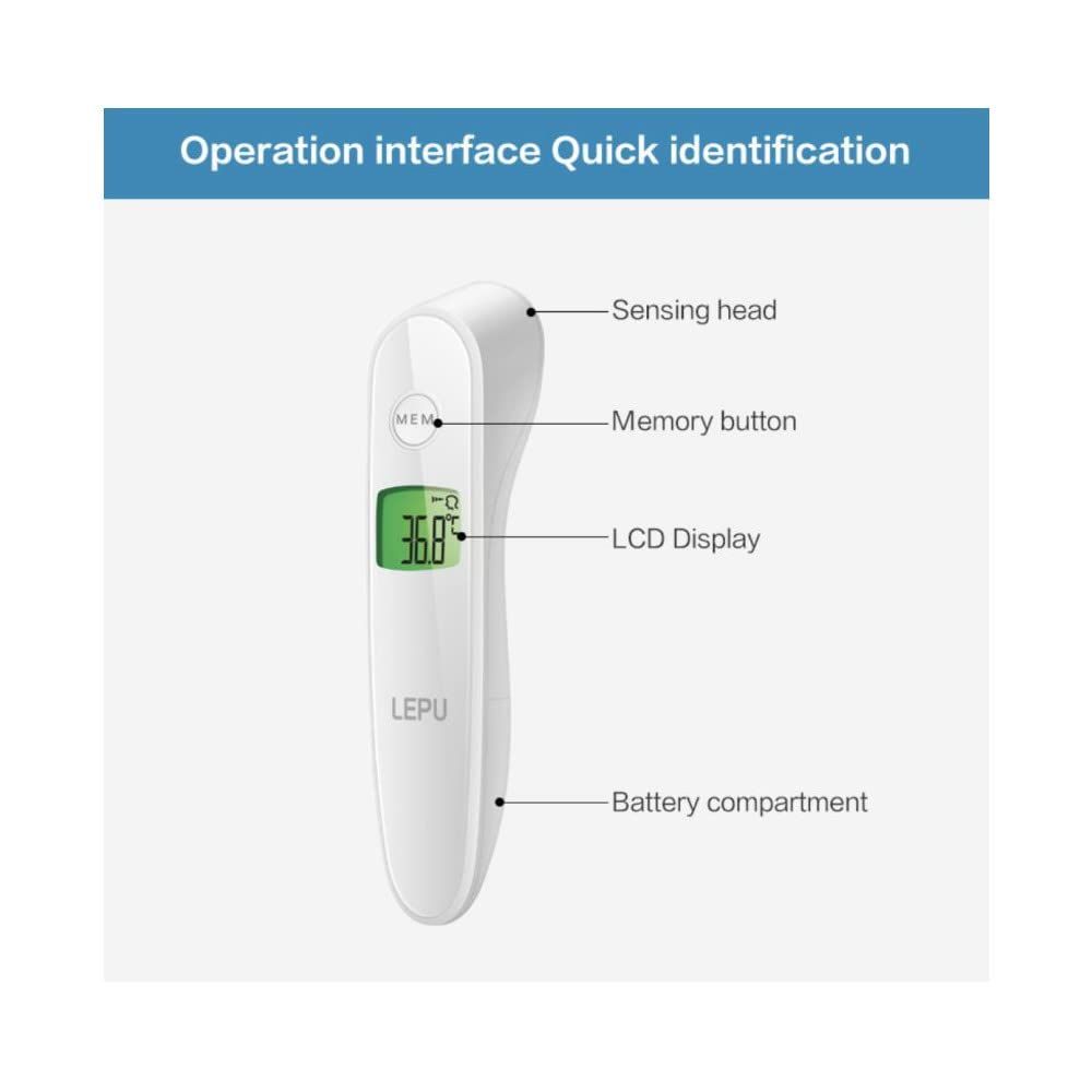 Lepu Fieberthermometer - Ohr- und Stirnthermometer mit LCD-Bildschirm