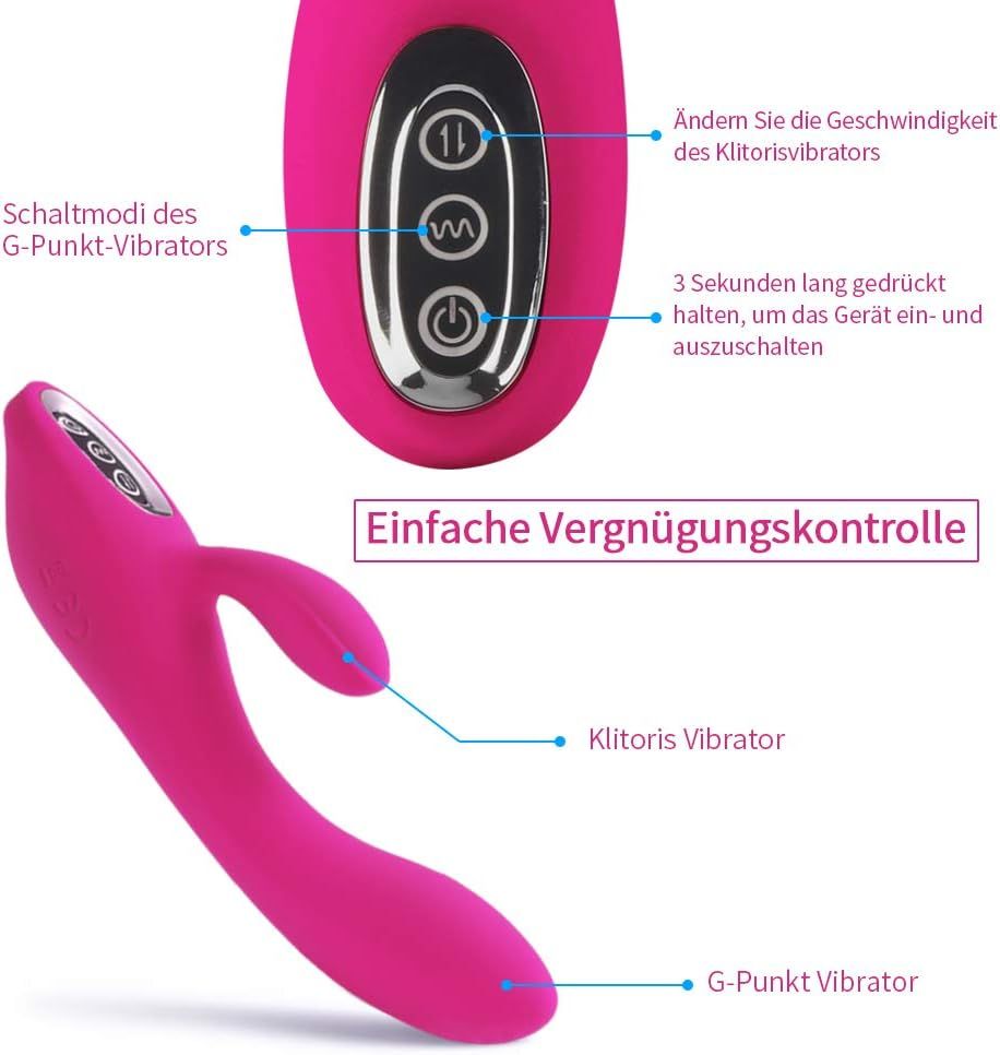 Adorime Rabbit-Vibrator mit sieben Modi in Rosa