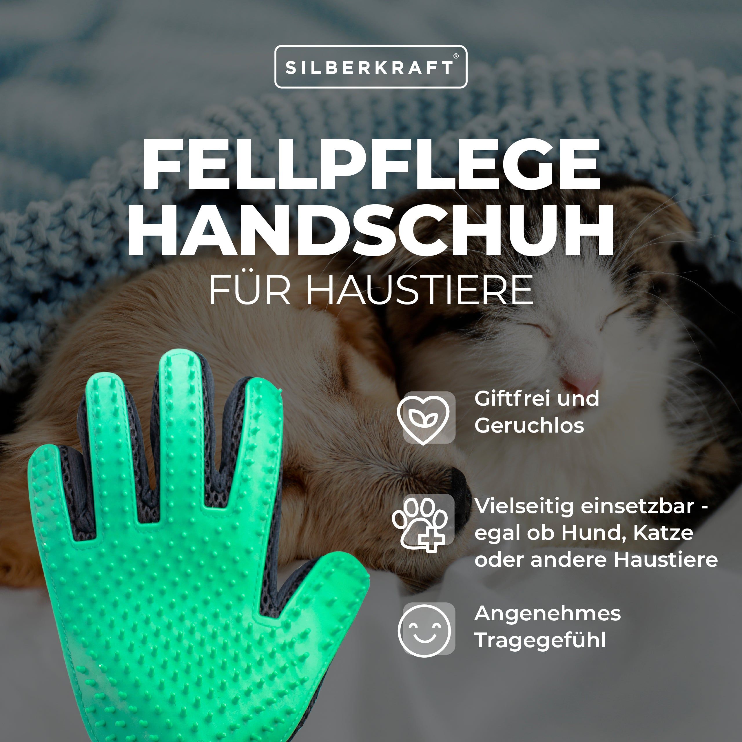 SILBERKRAFT Fellpflegehandschuh