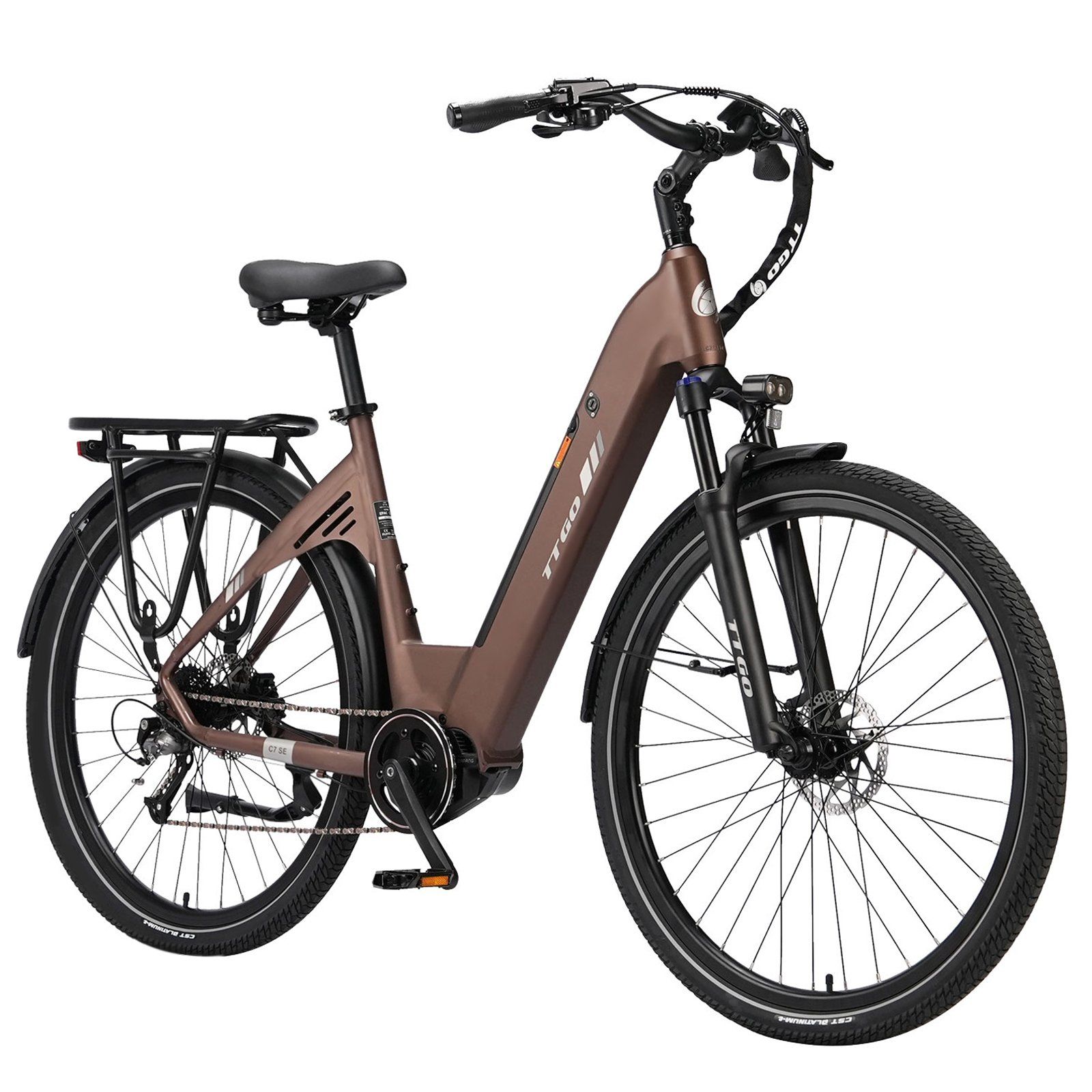 TTGO C7 SE E-Bike, 36V 18Ah E-Bike mit großer Reichweite und Bafang-Mittelmotor