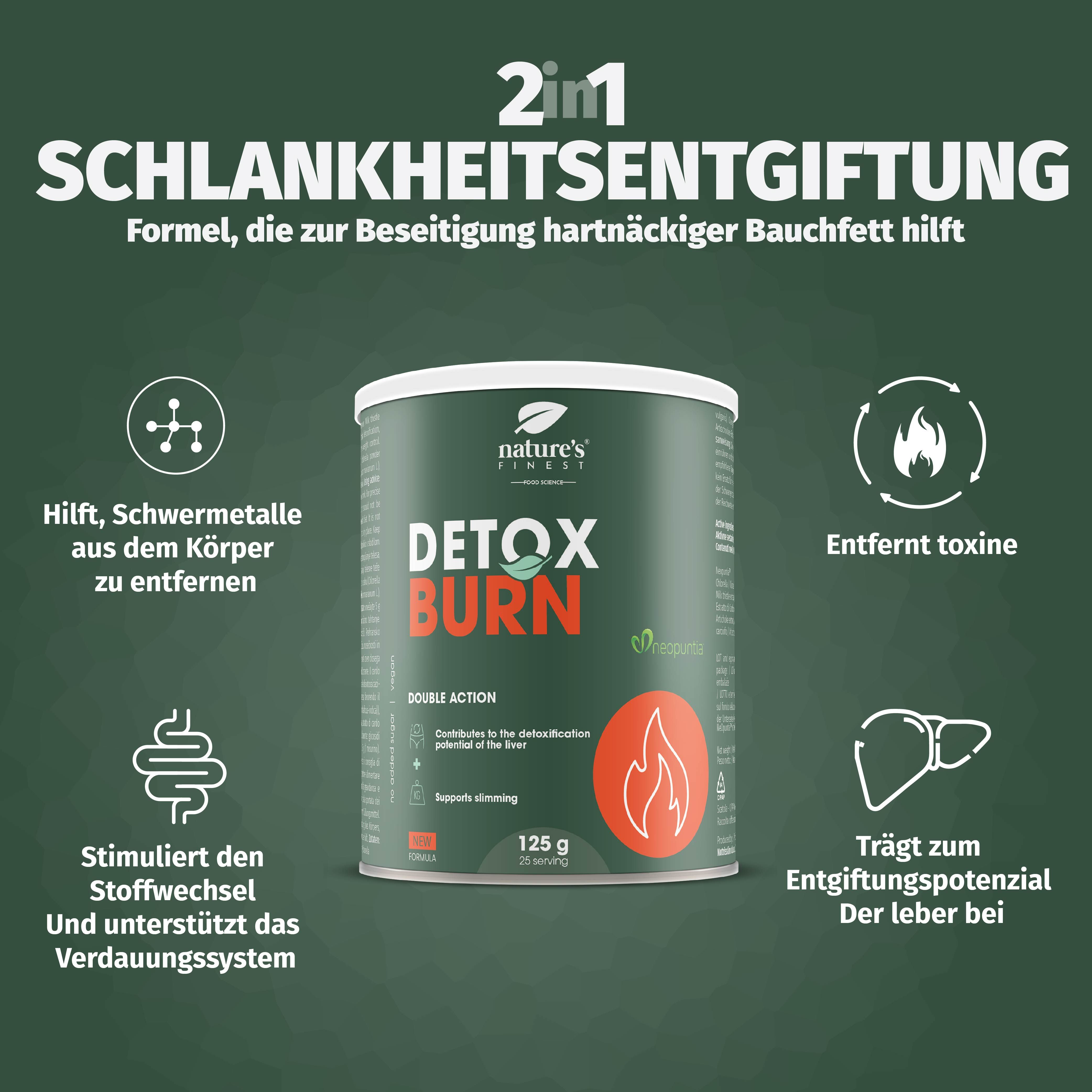 Nature's Finest Detox Belly Burn - Ergänzung zum Entgiftung, Abnehmen und Fettverbrenner
